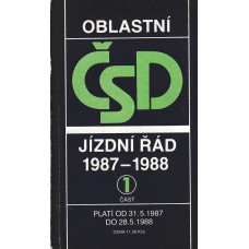 Oblastní jízdní řád ČSD 1987-1988