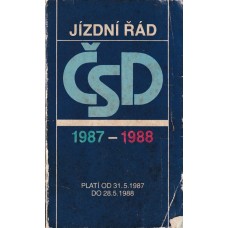 Jízdní řád ČSD 1987-1988