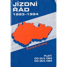 Jízdní řád 1993-1994