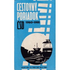 Cestovný poriadok ČSD 1980-1981 Cestovný poriadok ČSD 1980-1981