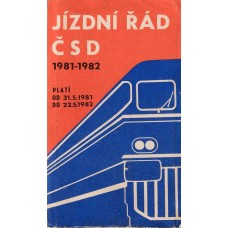 Jízdní řád ČSD 1981-1982 Jízdní řád ČSD 1981-1982