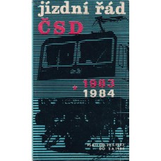 Jízdní řád ČSD 1983-1984 Jízdní řád ČSD 1983-1984