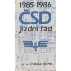 Jízdní řád ČSD 1985-1986 Jízdní řád ČSD 1985-1986