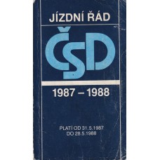 Jízdní řád ČSD 1987-1988 Jízdní řád ČSD 1987-1988