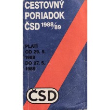 Cestovný poriadok ČSD 1988-1989 Cestovný poriadok ČSD 1988-1989