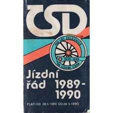 Jízdní řád ČSD 1989-1990 Jízdní řád ČSD 1989-1990