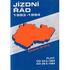 Jízdní řád ČD 1993-1994 Jízdní řád ČD 1993-1994
