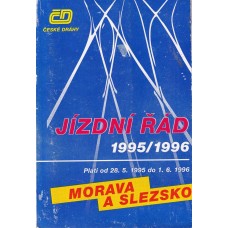 Jízdní řád ČD 1995-1996 Morava a Slezsko