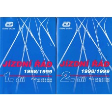 Jízdní řád ČD 1998-1999 1. a 2. díl