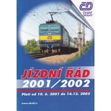 Jízdní řád ČD 2001-2002
