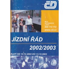 Jízdní řád ČD 2002-2003