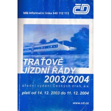 Traťové jízdní řády 2003-2004