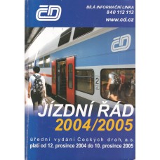 Jízdní řád ČD 2004-2005