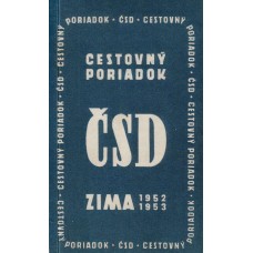 Cestovný poriadok ČSD zima 1952/1953