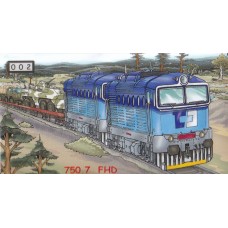 Motorová lokomotiva 750.7 FHD kreslená