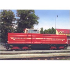 Motorová lokomotiva T444.162 v Chrudimi v září 2001