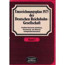 Umzeichnungsplan 1925 der Deutschen Reichsbahn-Gesellschaft I.