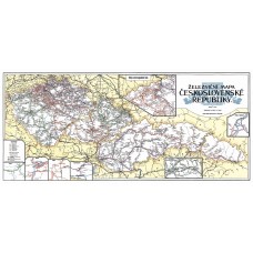 Železniční mapa Československa 1934