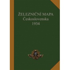 Železniční mapa Československa 1934