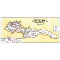 Železniční mapa Česko - Slovenska 1938